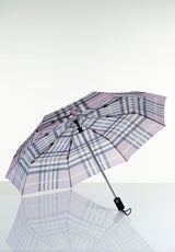 Lasessorrain-Täysautomaattinen kokoontaitettava sateenvarjo - 8772-Rosa ruutukuosi-Sivusta
