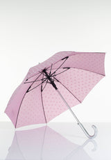 Lasessorrain-Automaattinen pitkä sateenvarjo - 8774-Rosa valkoisilla sydämillä-Sivusta