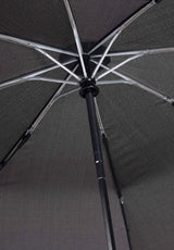 Täysautomaattinen kokoontaitettava sateenvarjo 3M heijastavalla reunalla musta 6G