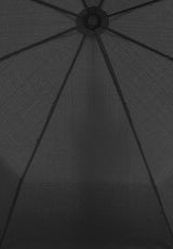 Miesten sateenvarjo koukkukahvalla ja 3M heijastavalla reunalla musta 4E