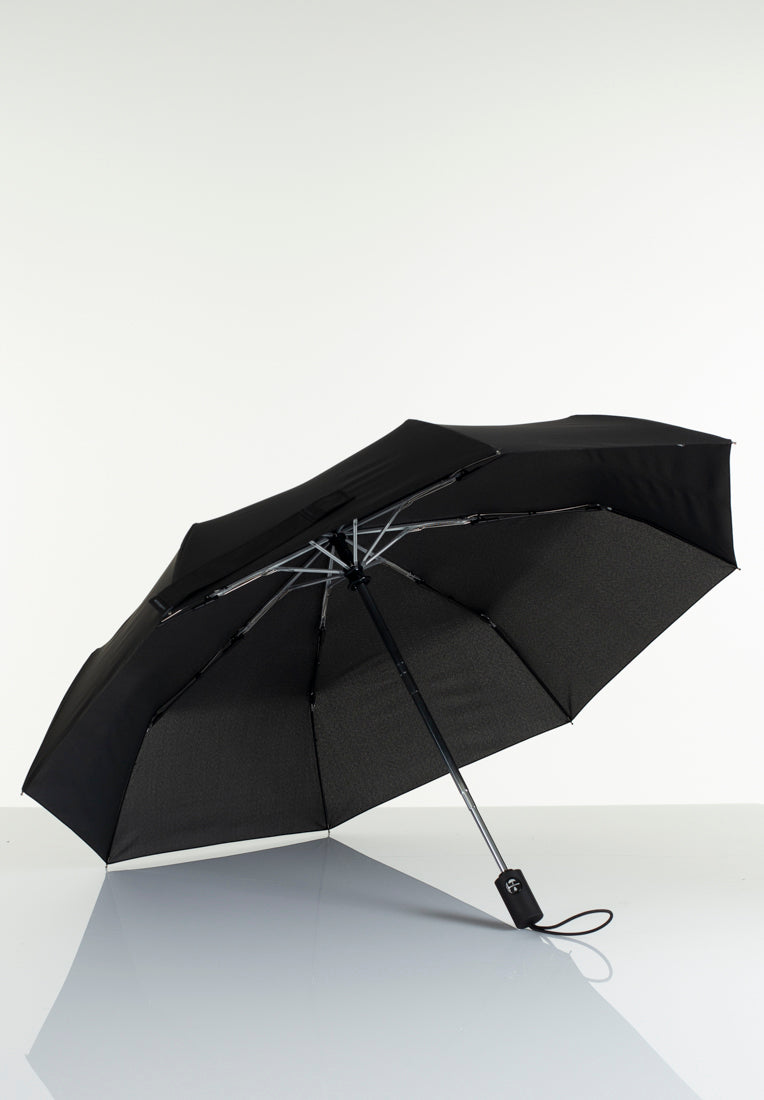 Lasessorrain-Täysautomaattinen kokoontaitettava sateenvarjo - 8772-Musta-Sivusta