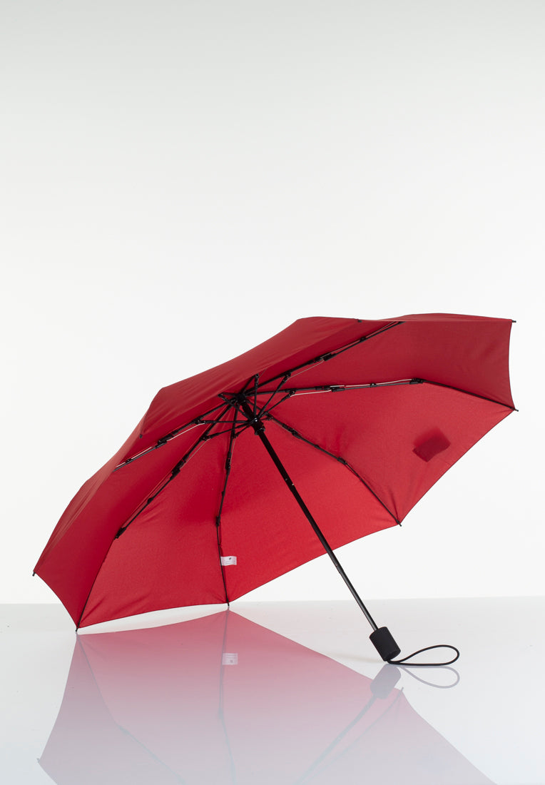 Lasessorrain-Kestävä kokoontaitettava sateenvarjo - 8775-Punainen-Sivusta