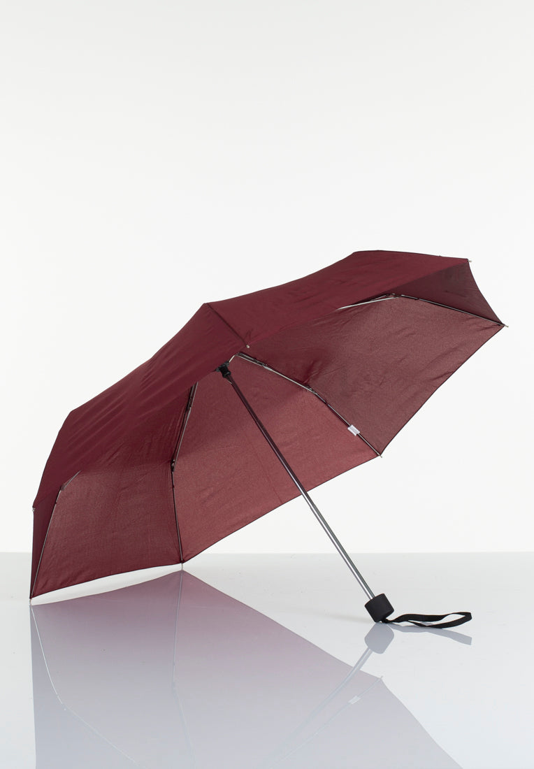 Lasessorrain-Edullinen kokoontaitettava sateenvarjo - 8790-Viininpunainen-Sivusta