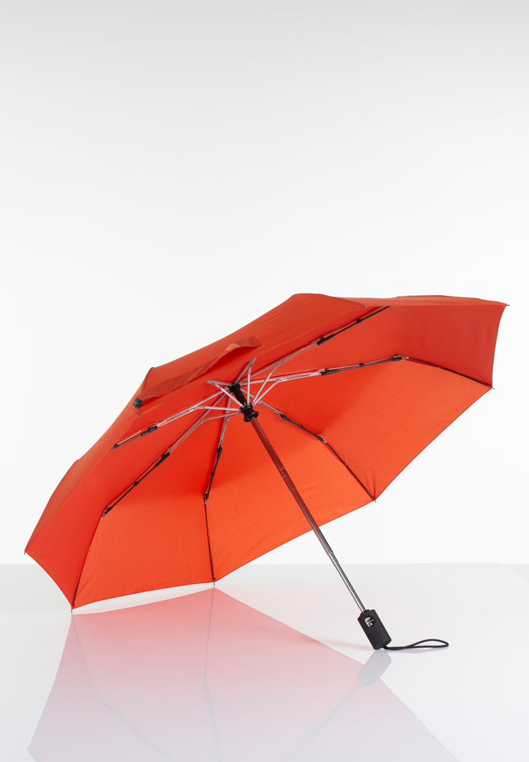 Lasessorrain-Täysautomaattinen kokoontaitettava sateenvarjo - 8772-Tumma oranssi-Sivusta