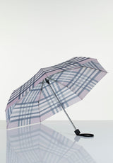 Lasessorrain-Edullinen kokoontaitettava sateenvarjo - 8790-Rosa ruutukuosi-Sivusta