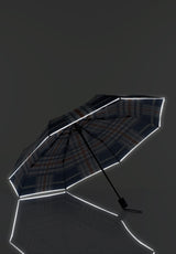 Kokoontaitettava sateenvarjo 3M heijastavalla reunalla Ruudullinen Navy 1DC