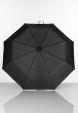 Täysautomaattinen kokoontaitettava sateenvarjo 3M heijastavalla reunalla musta 2E
