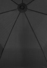 Edullinen kokoontaitettava sateenvarjo 3M heijastinreunalla musta 4E